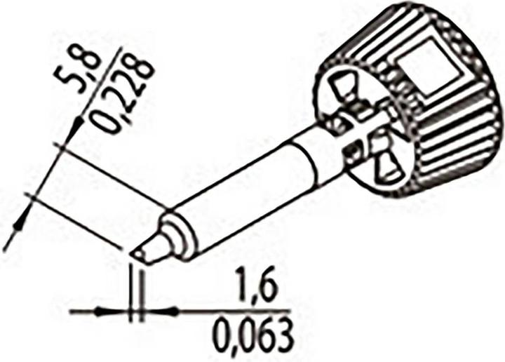Produktbild 0142CDLF16A/SB Lötspitze Spitzen-Grösse 1.60 mm Inhalt 1 St. (Lötkolben)