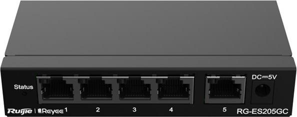 Image du produit Ruijie SWITCH REYEE RG-ES205GC 5-PORT 10/100 MBPS DESKTOP SWITCH (5 Ports)