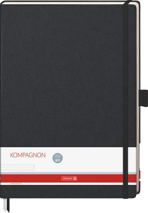 Actual product image Notebook KOMPAGNON A4 dot grid, black hardcover 192 pages (A4, Dotted, Hardcover)