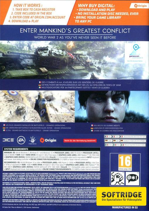 Image du produit EA Games Battlefield V (PC, Multilingue)