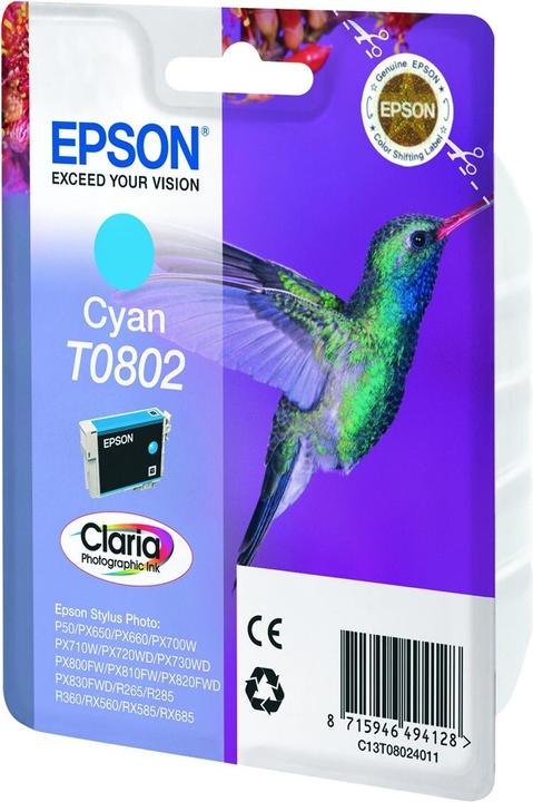 Actual product image Epson T0802 Claria Photographic (C)