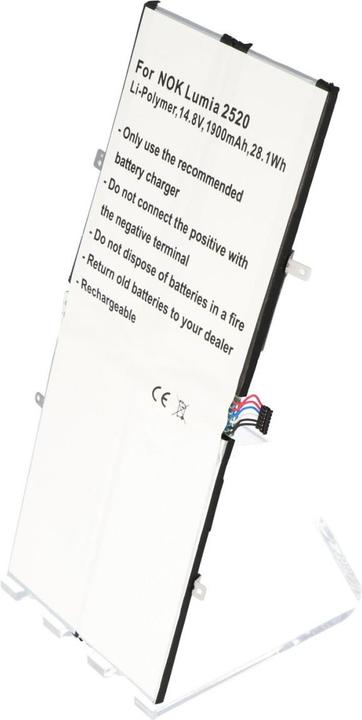 Produktbild AccuCell Akku Nokia Lumia 2520, Li-Polymer, 28,1Wh, built-in, - new connector