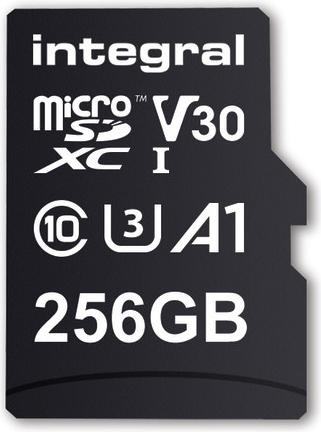 Actual product image PREMIUM HIGH SPEED MICROSDHC/XC V30 UHS-I U3 MicroSD (256 GB, microSD, U3, UHS-I)