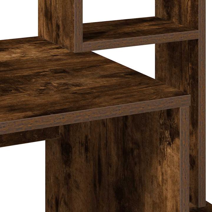Actual product image VidaXL Desk with shelf smoked oak 100x45x140 cm wood-based material (100 x 45 x 140 cm)