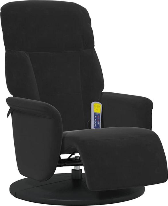 Produktbild VidaXL Massagesessel mit Fussteil Schwarz Samt,Farbe