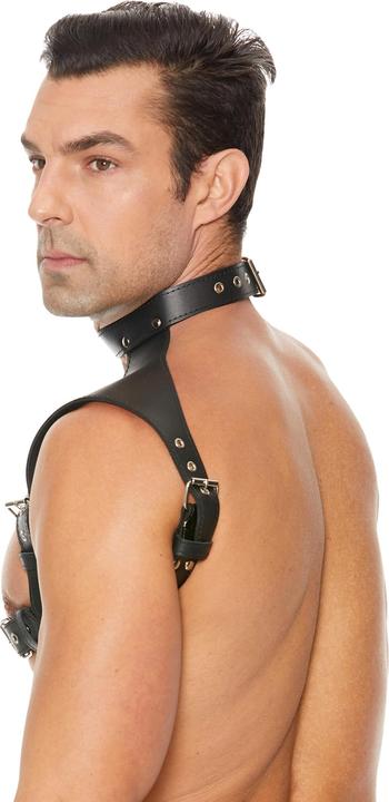 Actual product image Ouch! Men Harness with Neck Collar - One Size (One size)