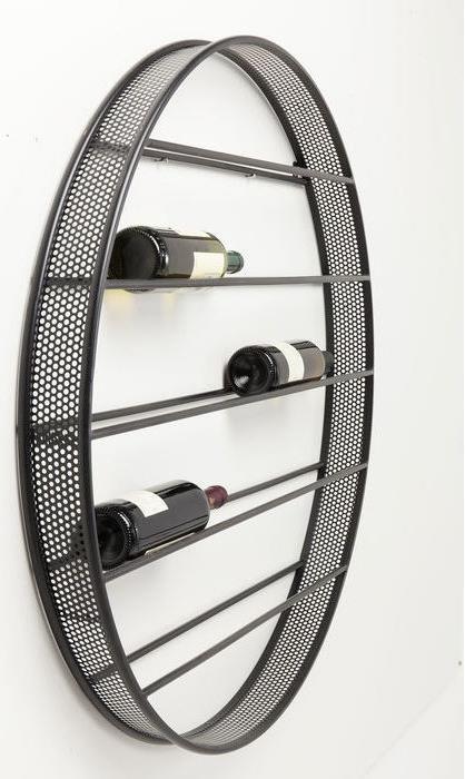 Image du produit Designlife Porte-bouteilles mural Bistro rond Ø90cm (90 x 6 x 90 cm)