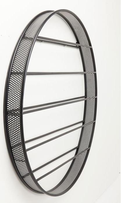 Image du produit Designlife Porte-bouteilles mural Bistro rond Ø90cm (90 x 6 x 90 cm)