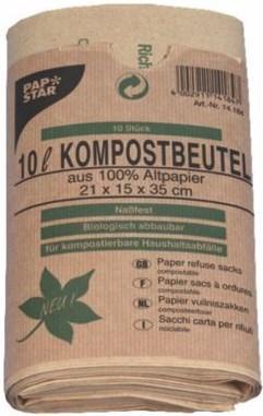 Papstar Sacchetto per compost (10 x, 10 l)