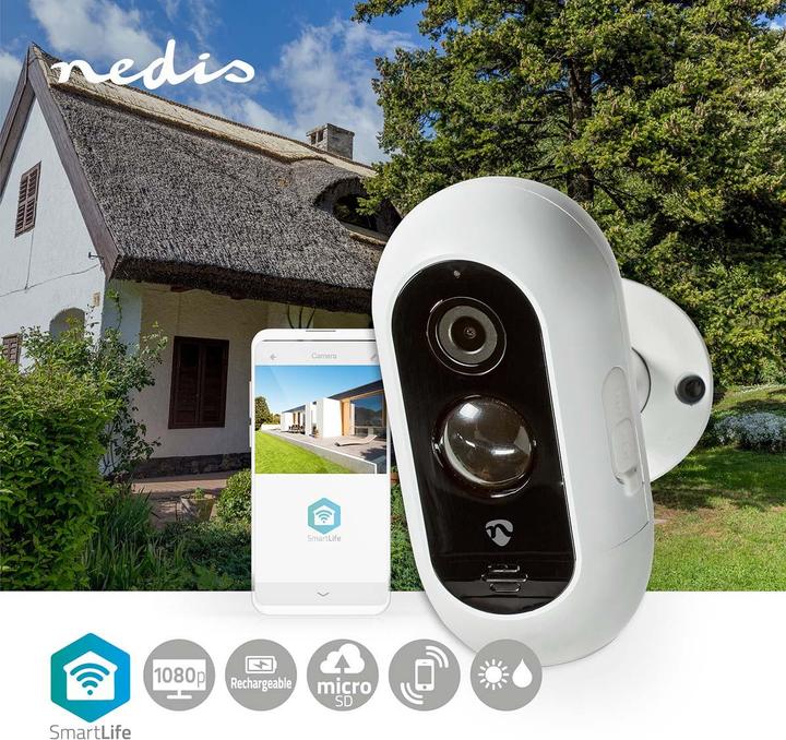 Produktbild Nedis SmartLife Aussenkamera Wi-Fi 1920x1080 IP65 Max. Batterie-Lebensdauer: 6 Monate Cloud Storage ( (1920 x 1080 Pixels)