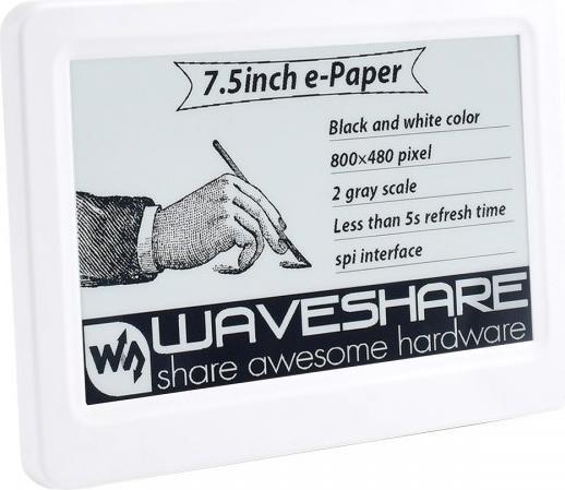 Actual product image WaveShare 7.5inch passive NFC powered e-Ink / e-Paper display