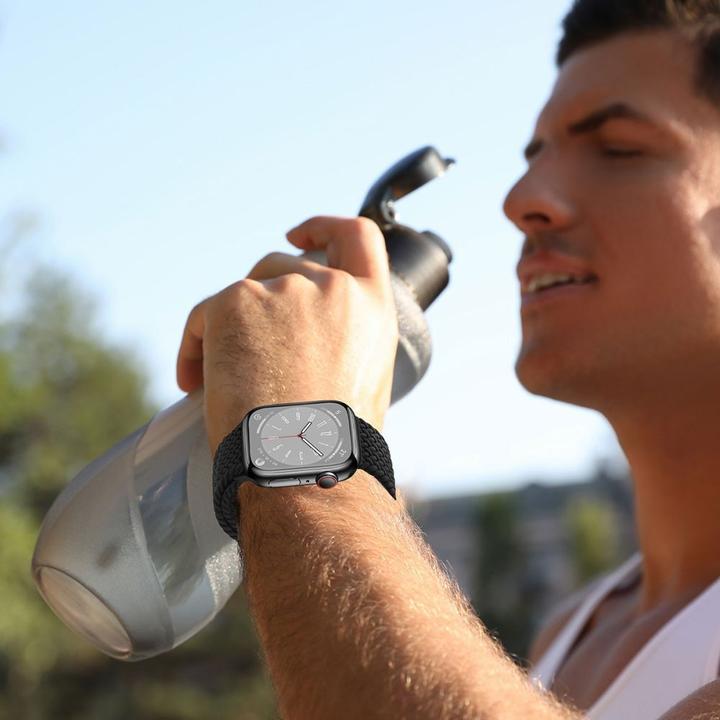 Produktbild Tech-Protect Nylonarmband für Apple Watch 40/41/42 mm - Grau (40 mm, Geflochtenes Nylon)