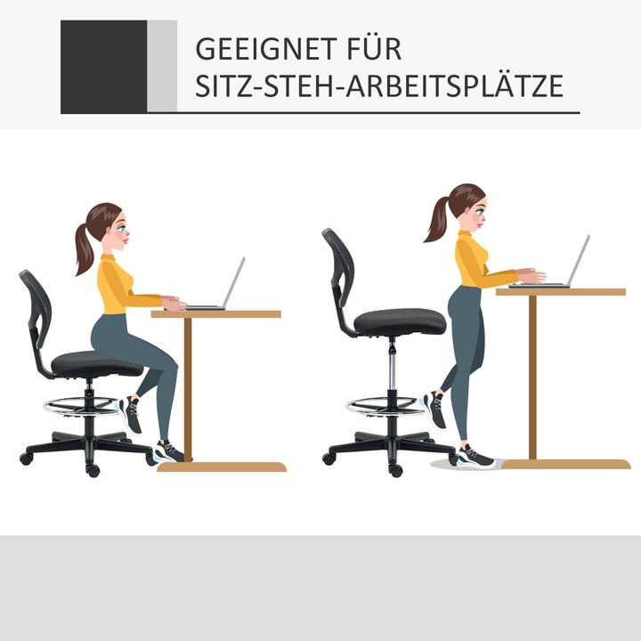 Produktbild Vinsetto Bürostuhl ideal für Sitz und Stehplätze mit Fussstütze