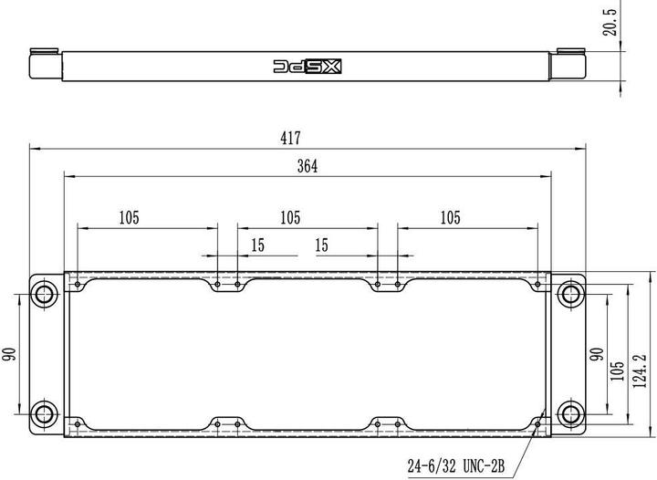 Actual product image XSPC TX360 Crossflow Ultrathin Radiator (120 mm)