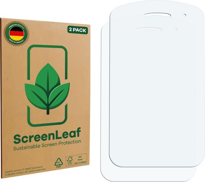 Produktbild ScreenLeaf Schutzfolie nachhaltiger Displayschutz Display Schutz Folie Klar Transparent (2 Stück, HTC One M10)