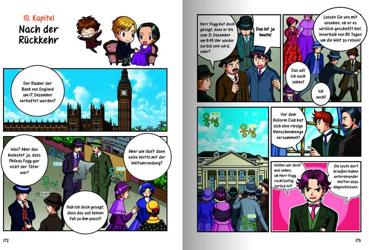 Actual product image MANHWA – Klassiker für Kids – In 80 Tagen um die Welt (German, Suk-IlEo, 2025)