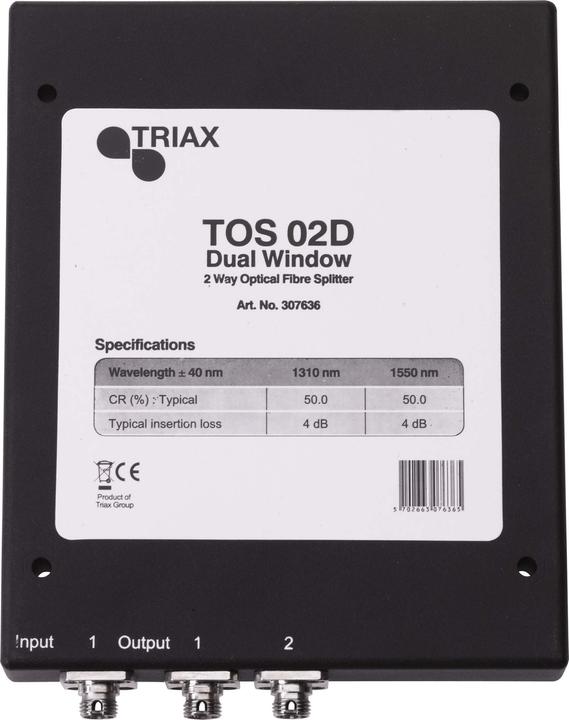 Immagine prodotto Triax Amplificatore ottico a 2 vie TOS 02 D con connessioni FC/PC (Cavi)