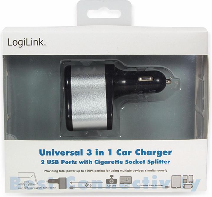 Produktbild LogiLink USB Kfz Netzteil