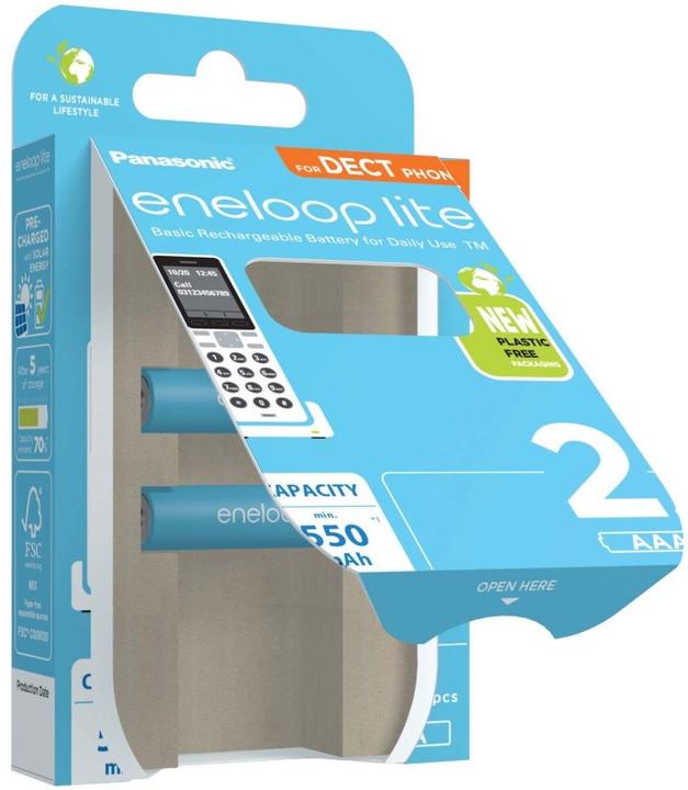 Produktbild Panasonic eneloop Lite DECT (2 Stk., AAA, 550 mAh)
