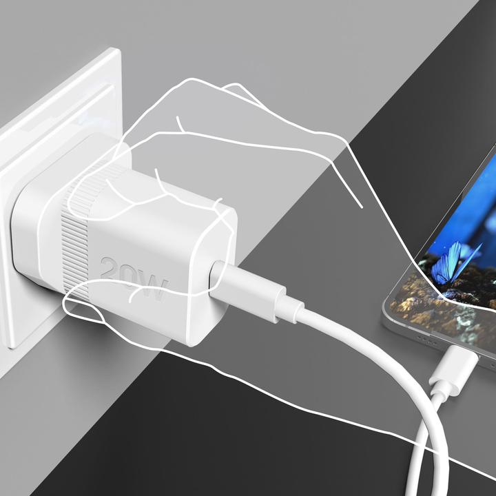 Actual product image j5Create JUP1420 Caricatore da parete PD USB-C® a 20 W - UE, Interno, AC, 12 V, 3 A, Bianco (20 W)