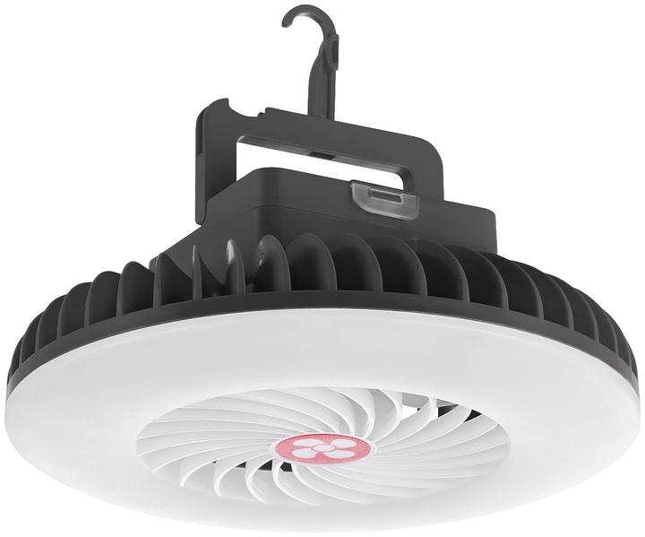 Produktbild Semptec 3in1-Akku-Camping-LED-Licht und Ventilator, USB-Powerbank