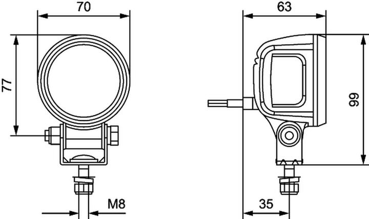Image du produit Hella Projecteur de travail à LED SL60 12V Éclairage par spot