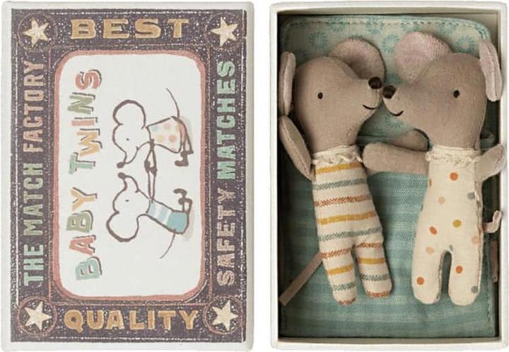 Produktbild Maileg Zwillinge, Babymäuse in Streichholzschachtel (8 cm)