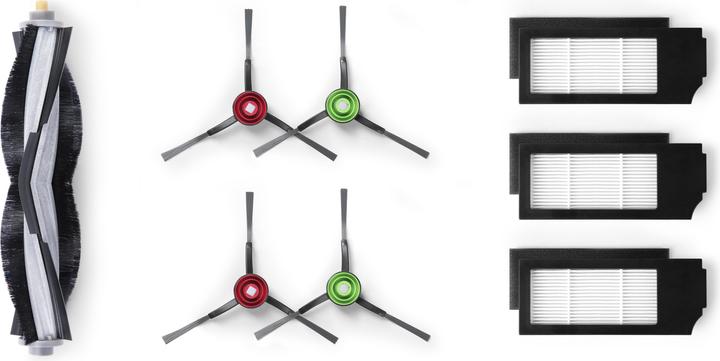 Actual product image Ecovacs Priedas Kit D-KT01-0017 4x Side Brushes, 1x Main, 3x High Efficiency Filters, 1x Cleaning Tool, Sui