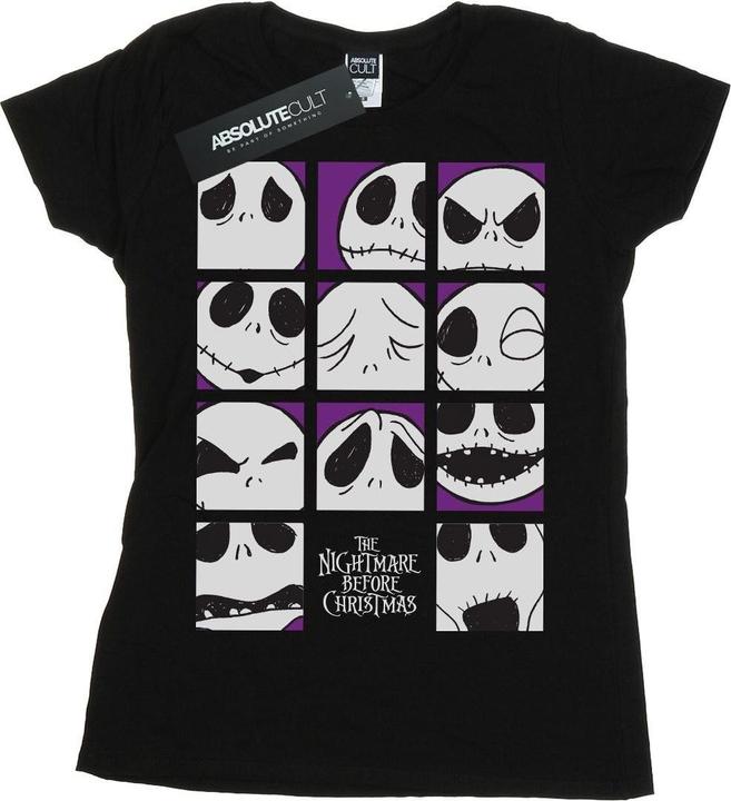 Disney Nightmare Before Christmas Many Faces Of Jack Squares TShirt (M)