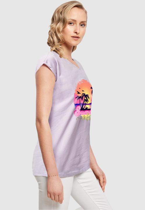 Produktbild Merchcode Ladies Summer Vibes Sunset Extended Shoulder Tee - 116527 (S)
