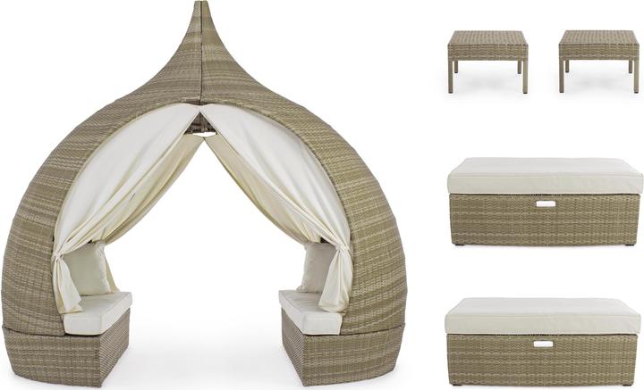 Produktbild zz_ArchivedByPCD_Mutoni Garten Daybed Liege Insel mit Kissen Kaylee XXL