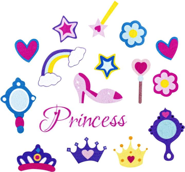 Immagine prodotto Glorex Adesivi in gommapiuma princess 30 pezzi, autoadesivi
