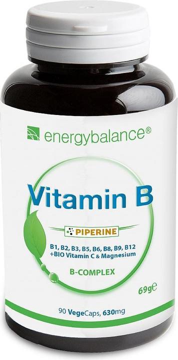 Energybalance Vitamin B-Complex plus C High Absorption BioPerine und Magnesium 630mg (90 Stück, Kapseln)