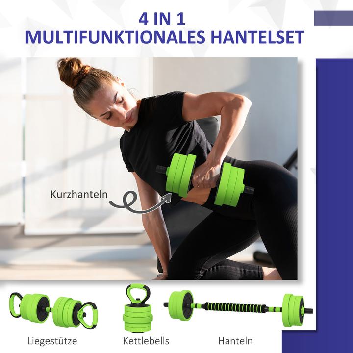 Produktbild SportNow Hanteln Set Kunststoff, Sand Grün