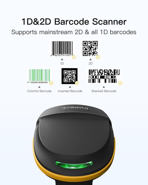 Produktbild Inateck Barcodescanner 54 black (BCST-54 black) (2D-Barcodes, 1D-Barcodes)