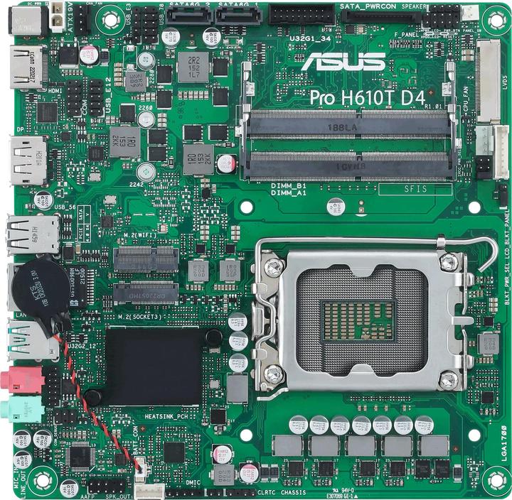 ASUS MB PRO H610T -CSM (LGA 1700, Intel H610, Mini-ITX)