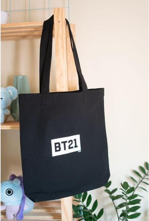 Actual product image BT21 - Fabric shopping bag 28x40 cm (black)