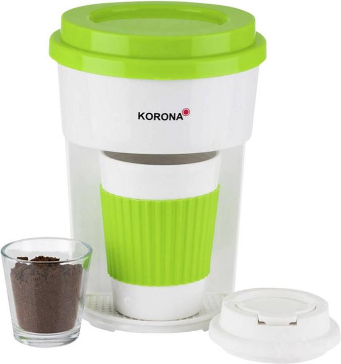 Korona Machine à café, gobelet to go vert/blanc