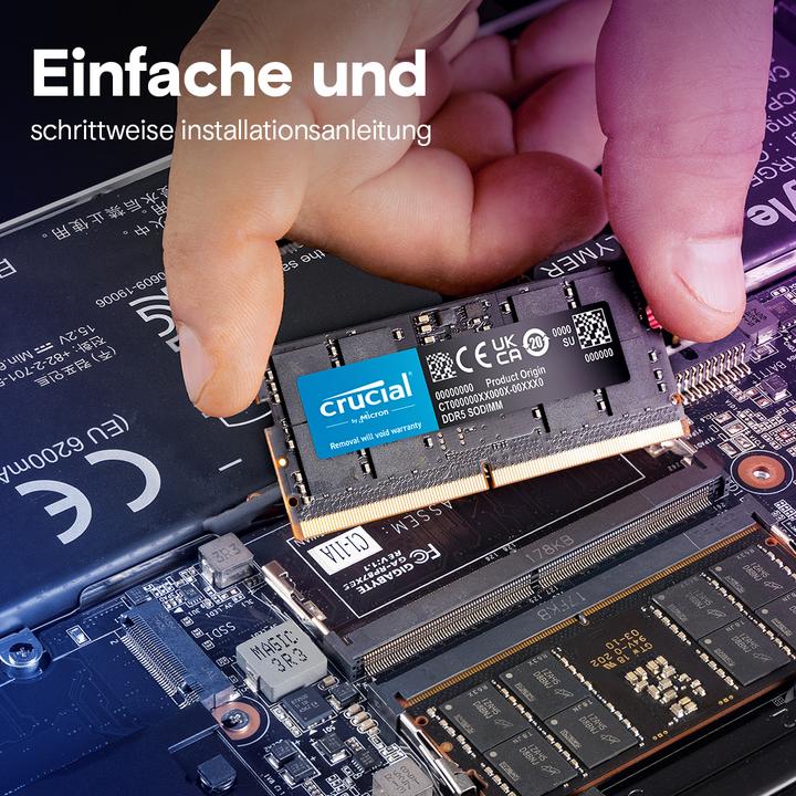 Actual product image Crucial CT16G56C46S5 (1 x 16GB, 5600 MHz, DDR5 RAM, SO-DIMM)