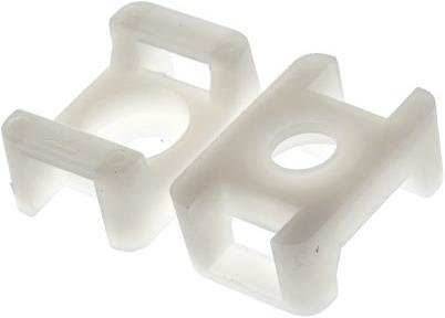 Image du produit Rs Pro White nylon cable tie clamp,M6 8mm (Boucles de fixation, 23 mm, 250 pcs)