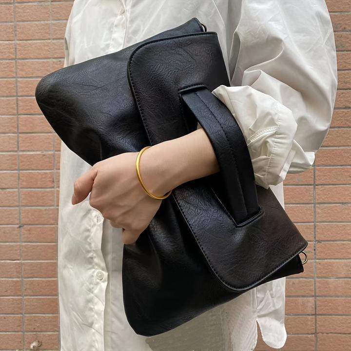 Image du produit Only-Bags.Store Pochette de grande capacité à la mode, porte-cartes en cuir PU, porte-documents décontracté et