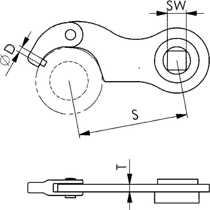 Actual product image Amf Hinged hook spanner with pin (35 mm, 60 mm)