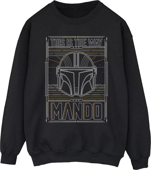 Produktbild Star Wars The Mandalorian The Way Outline Helm Sweatshirt (M)