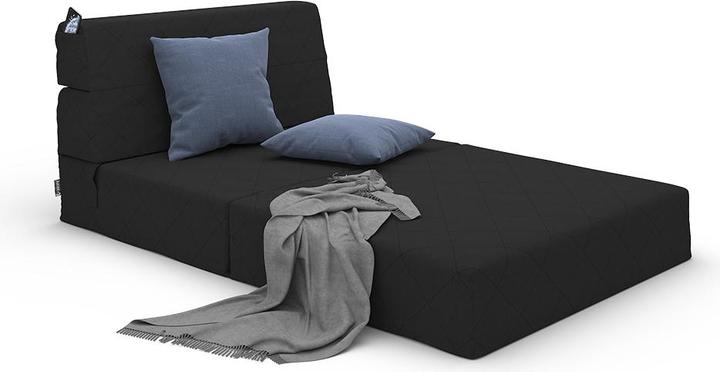 Produktbild VitaliSpa Sofa Lima, Schwarz, 100 cm mit Schlaffunktion