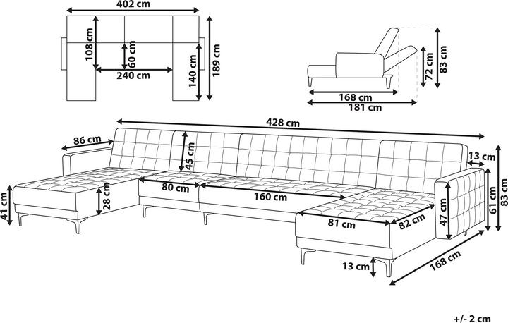 Actual product image Beliani Aberdeen (Big sofa)