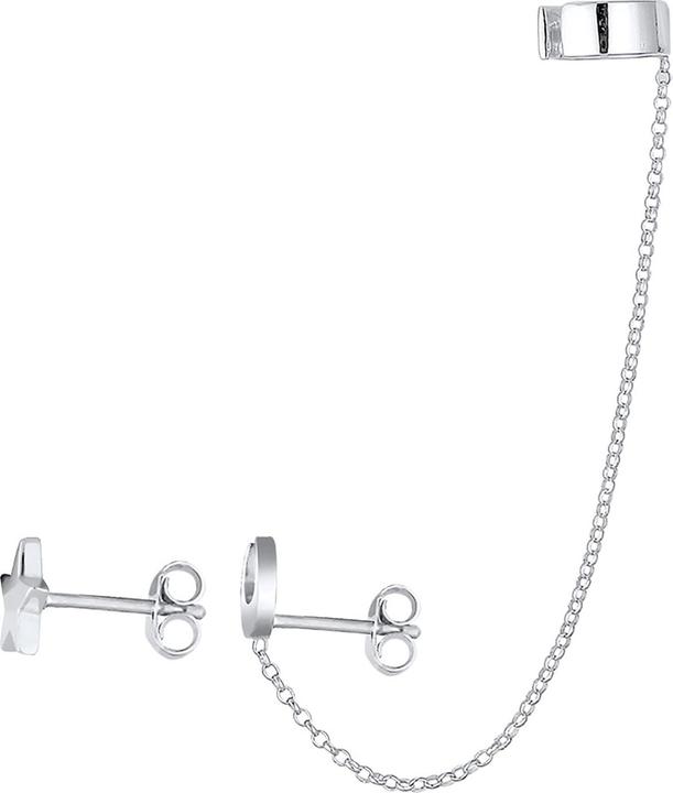Immagine prodotto Elli Orecchini Astro Stelle Mezzaluna Blogger Argento 925 (Argento 925)