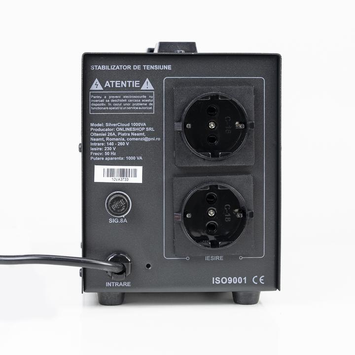 Actual product image SilverCloud Voltage stabiliser 1000VA 600W 4.5A (1000 VA, 600 W, Online double converter UPS)