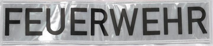 Produktbild Dönges Klettschild, retroreflektierend, 500 x 100 mm, Aufdruck FEUERWEHR