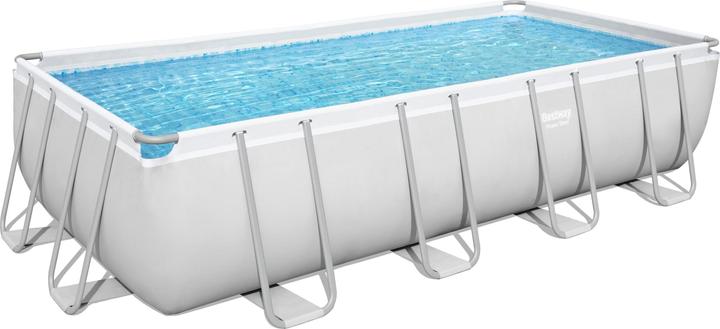Produktbild Bestway Pool Power Steel KomplettSet eckig gra (488 x 244 x 122 cm)