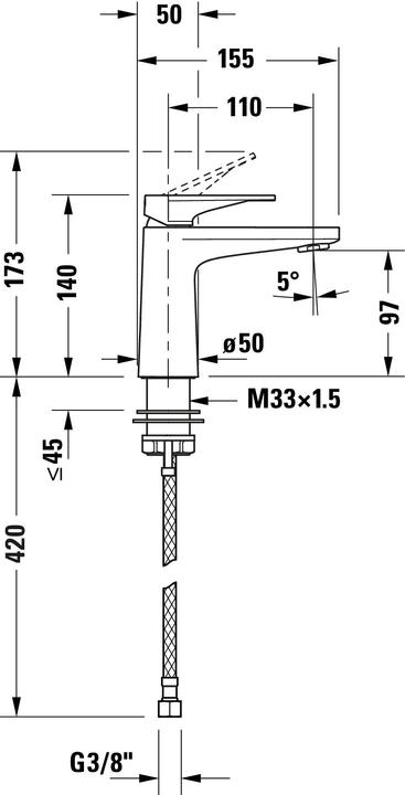 Nährwerte und Zutaten Duravit EH-WT-MI S Tulum Ausl 110 o ZAG chrom